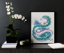Charger l'image dans la galerie, Haku Chihiro Ghibli Tableau forex by Kudnalla