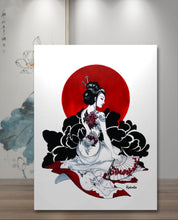 Charger l&#39;image dans la galerie, Geisha (Red) - Print Tableau Rigide
