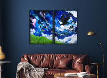 Charger l&#39;image dans la galerie, Stitch &amp; Toothless acrylic posters by Kudnalla
