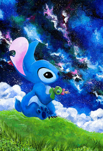 Disney Stitch Acrylic poster by Kudnalla